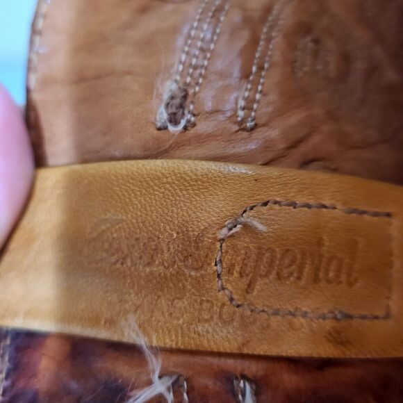 Texas Imperial Vintage Men’s Western Boots Light Brown Size 10.5 D Pre-owned - Picture 11 of 11